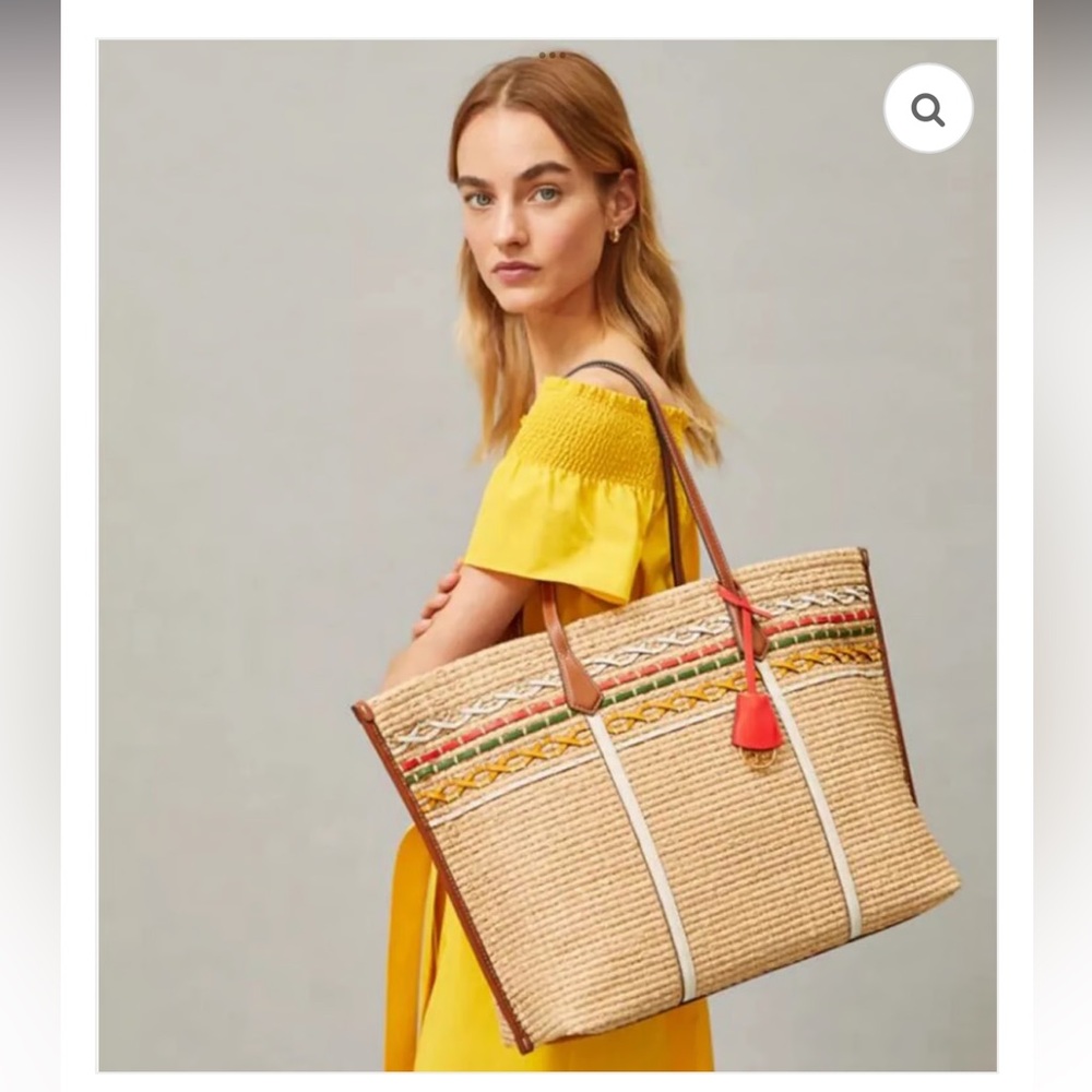 Tory Burch Oversized Raffia Perry Tote